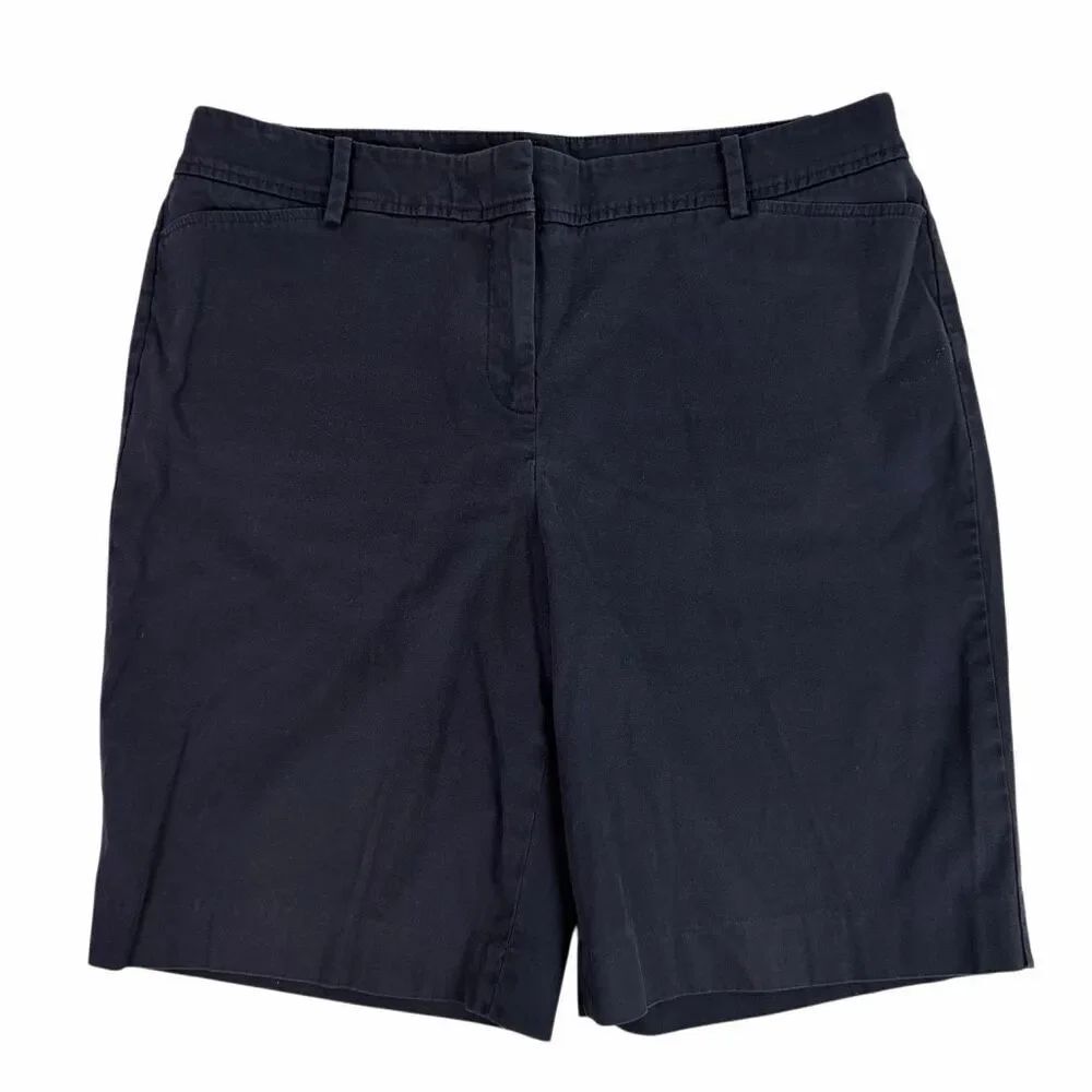 Talbots Womens size 14 Perfect Bermuda Shorts Blue